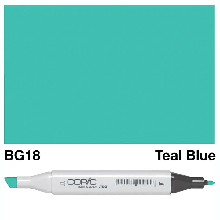 COPIC Classic Dual-Sided Artist Markers - BG18 - Teal Blue by Copic - K. A. Artist Shop