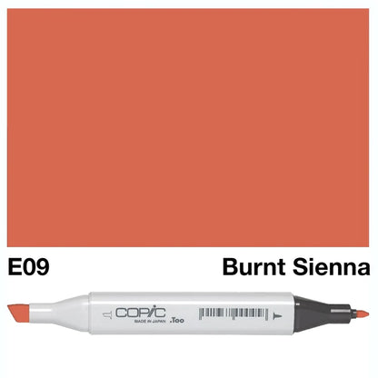 COPIC Classic Dual-Sided Artist Markers - E09 - Burnt Sienna by Copic - K. A. Artist Shop