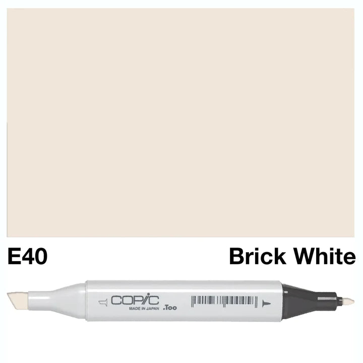 COPIC Classic Dual-Sided Artist Markers - E40 - Brick White by Copic - K. A. Artist Shop