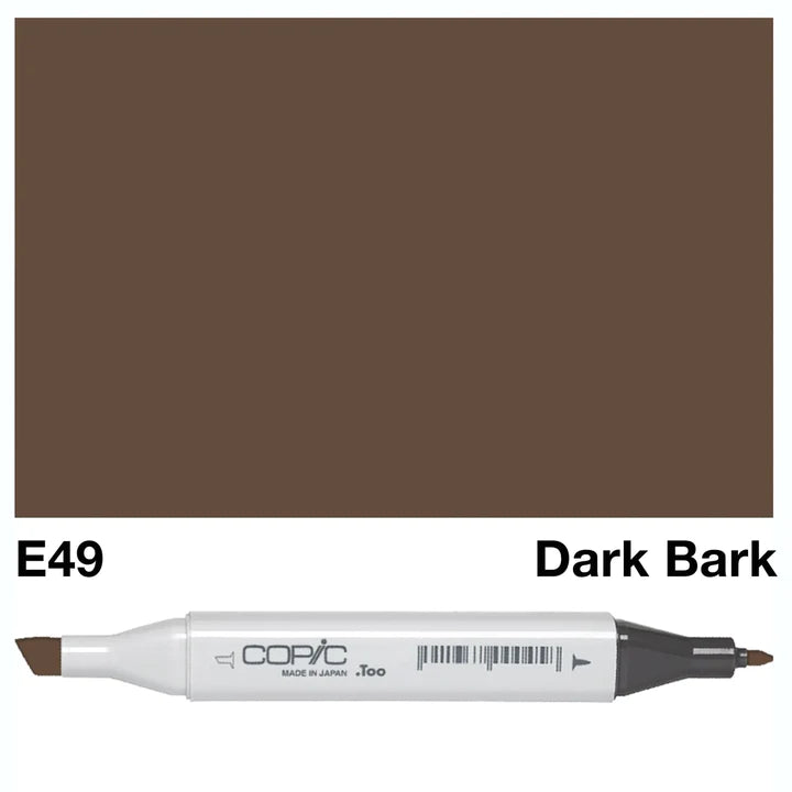 COPIC Classic Dual-Sided Artist Markers - E49 - Dark Bark by Copic - K. A. Artist Shop