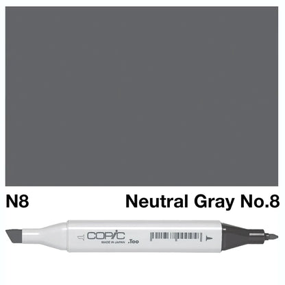 COPIC Classic Dual-Sided Artist Markers - N8 - Neutral Gray No. 8 by Copic - K. A. Artist Shop