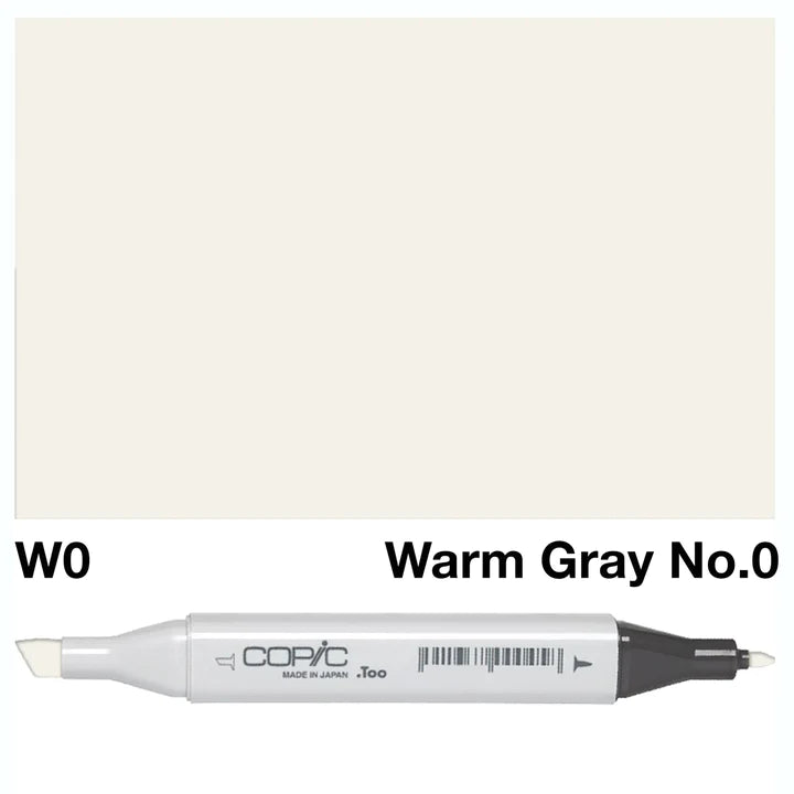 COPIC Classic Dual-Sided Artist Markers - W0 - Warm Gray No. 0 by Copic - K. A. Artist Shop