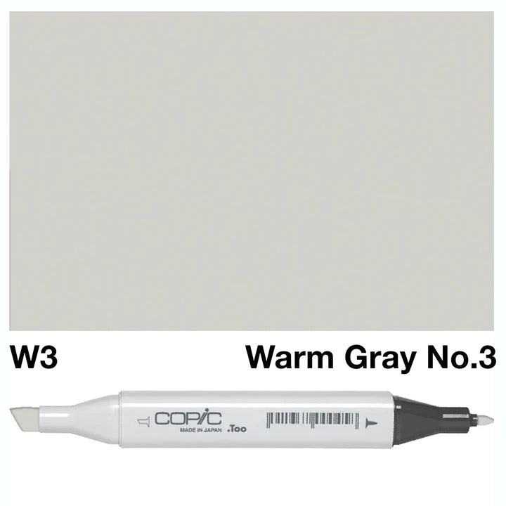 COPIC Classic Dual-Sided Artist Markers - W3 - Warm Gray No. 3 by Copic - K. A. Artist Shop