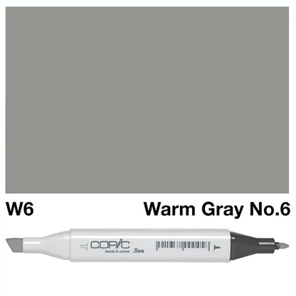 COPIC Classic Dual-Sided Artist Markers - W6 - Warm Gray No. 6 by Copic - K. A. Artist Shop