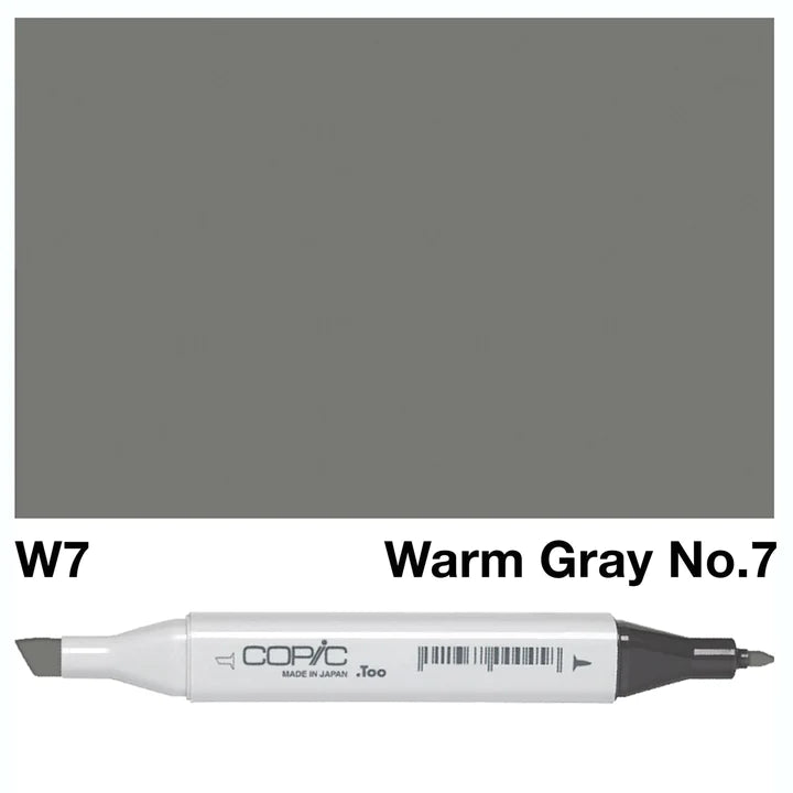 COPIC Classic Dual-Sided Artist Markers - W7 - Warm Gray No. 7 by Copic - K. A. Artist Shop