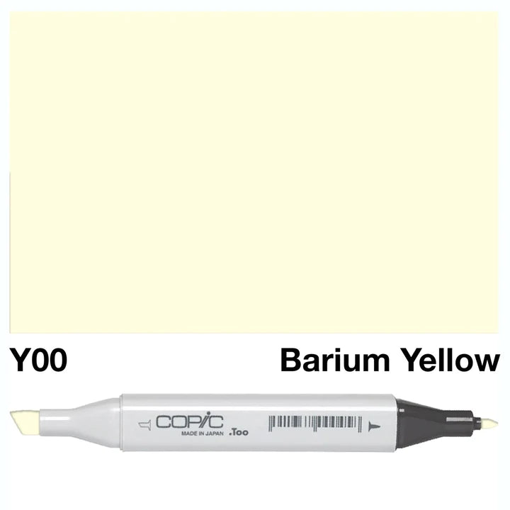 COPIC Classic Dual-Sided Artist Markers - Y00 - Barium Yellow by Copic - K. A. Artist Shop