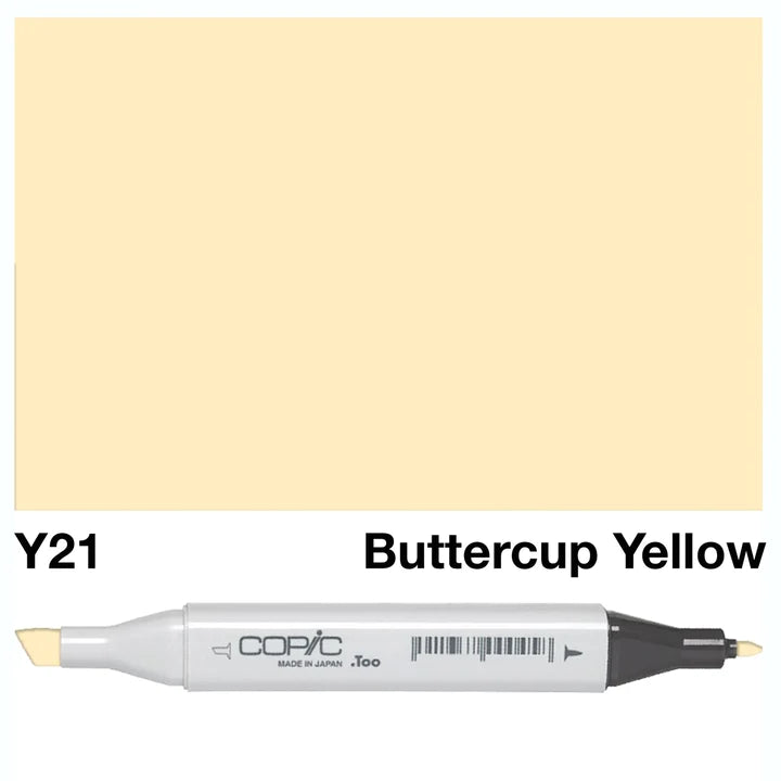 COPIC Classic Dual-Sided Artist Markers - Y21 - Buttercup Yellow by Copic - K. A. Artist Shop