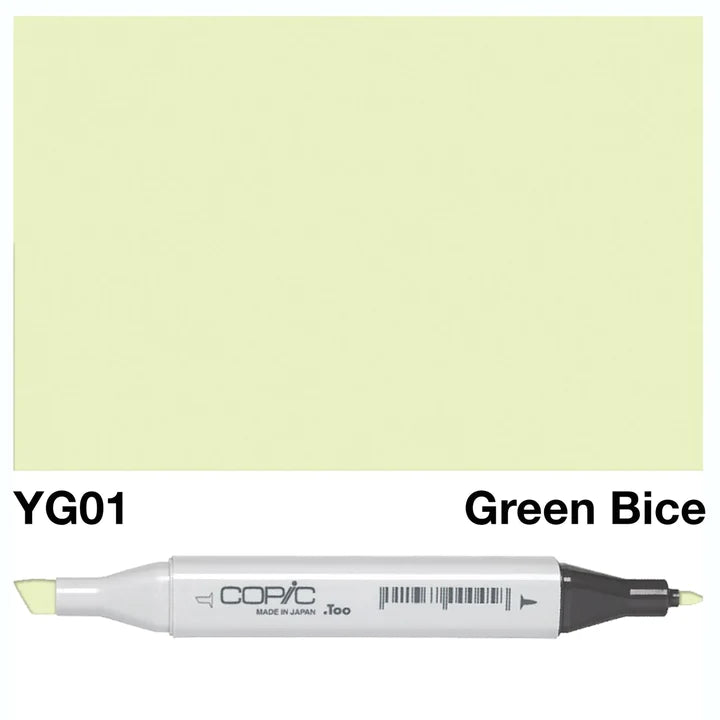 COPIC Classic Dual-Sided Artist Markers - YG01 - Green Bice by Copic - K. A. Artist Shop