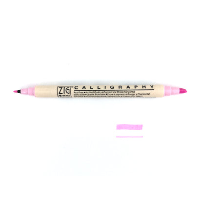 Kuretake Zig Calligraphy Double-Sided Markers - Matte - 206 - Candy Pink by Kuretake - K. A. Artist Shop