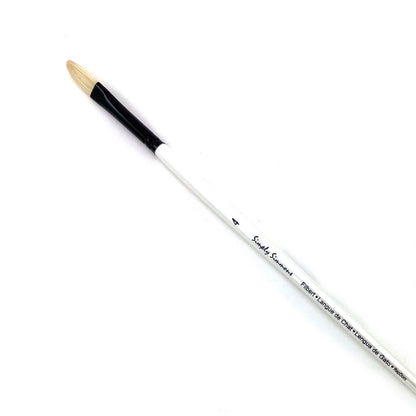 Simply Simmons All-Media Brush - Long Handle - Filbert (Bristle) / #4 by Robert Simmons - K. A. Artist Shop
