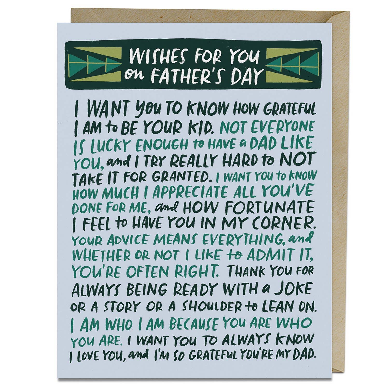 “Wishes for You” Fathers Day Card by Emily McDowell - by Emily McDowell - K. A. Artist Shop