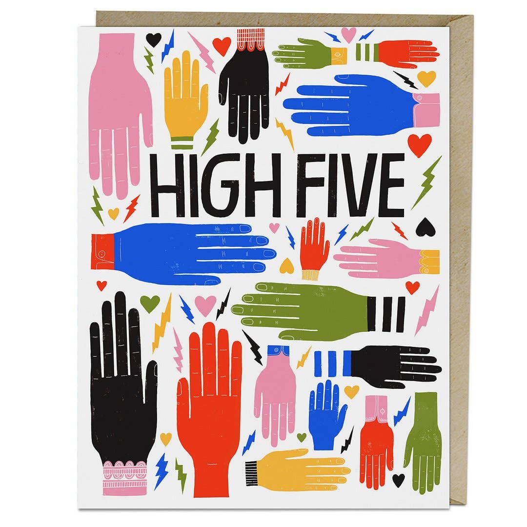 “High Five” Card by Lisa Congdon - by Lisa Congdon - K. A. Artist Shop