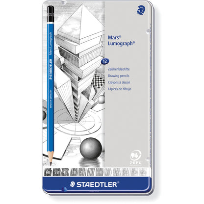 Staedtler Mars Lumograph Pencil Set - Set of 12 (medium degrees) by Staedtler - K. A. Artist Shop
