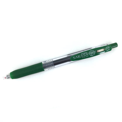 Sarasa Clip Retractable Gel Pens - Viridian - 0.5mm by Zebra - K. A. Artist Shop