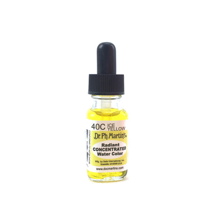 Dr. Ph. Martin's Radiant Concentrated Watercolor - .50 oz. - 40C - Ice Yellow by Dr. Ph. Martin’s - K. A. Artist Shop