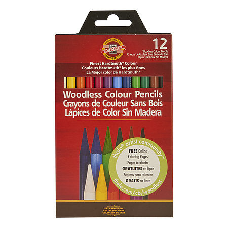 Koh-I-Noor Woodless Colored Pencils Set - Set of 12 by Koh-I-Noor - K. A. Artist Shop