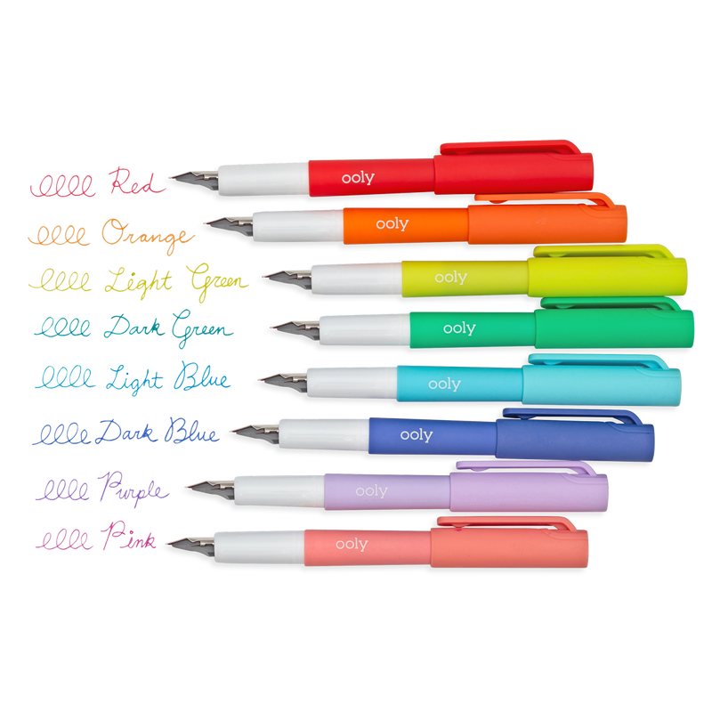 Writer's Duo Double-Ended Fountain Pens + Highlighters (Set of 3) by OOLY