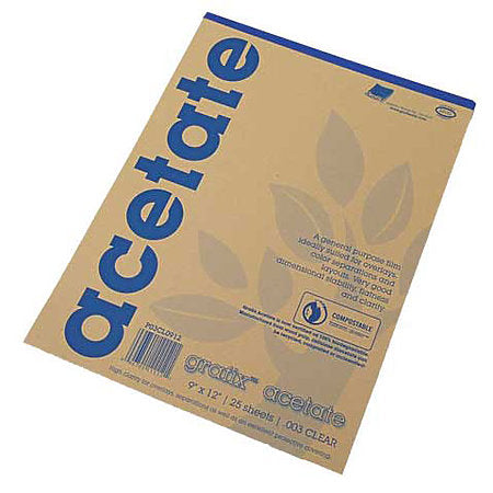 Grafix Clear Acetate Film Pad - 19 x 24 inches - by Grafix - K. A. Artist Shop