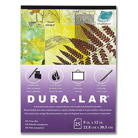 Grafix Dura-Lar Pads - .005 Clear Film - 9 x 12 inches by Grafix - K. A. Artist Shop