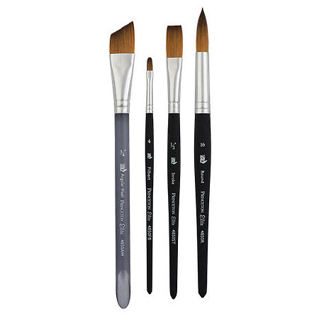 Princeton Aqua Elite, Series 4850, Synthetic Kolinsky Watercolor Paint  Brush.Including Long Rounds,Oval Washes,Mottlers and More