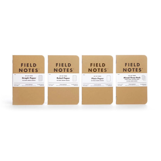Field Notes Original Kraft Memo Books - 3.5” x 5.5” - 3 Packs - by Field Notes - K. A. Artist Shop