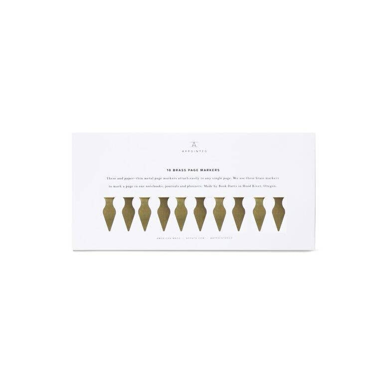 Brass Page Markers by Appointed - by Appointed - K. A. Artist Shop