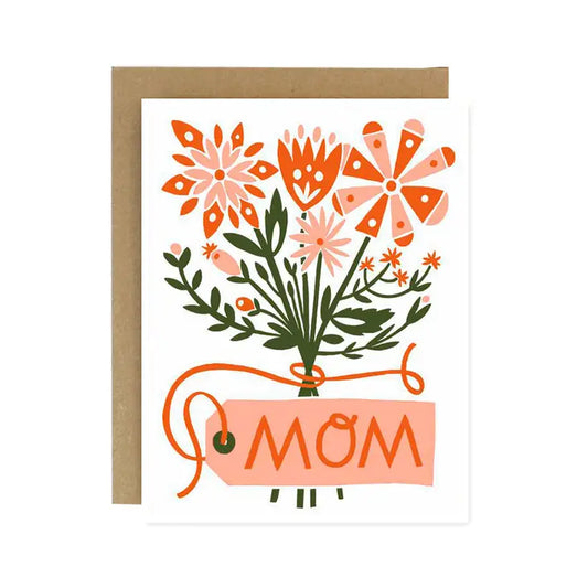 "Mom" Flower Bouquet Card