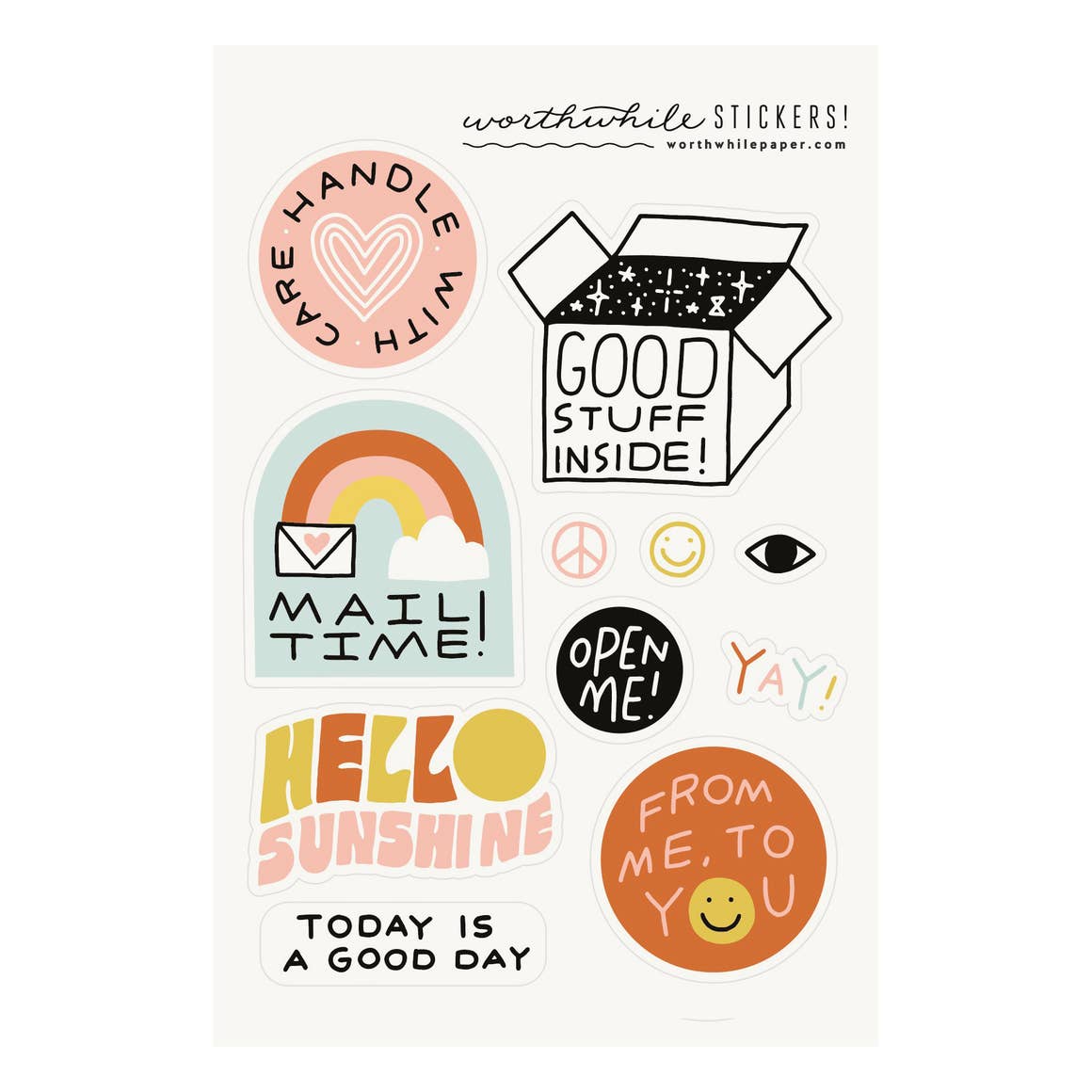 Snail Mail Sticker Sheet by Worthwhile Paper - by Worthwhile Paper - K. A. Artist Shop