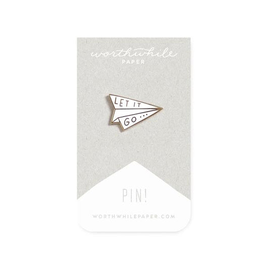 “Let It Go” Enamel Pin - by Worthwhile Paper - K. A. Artist Shop