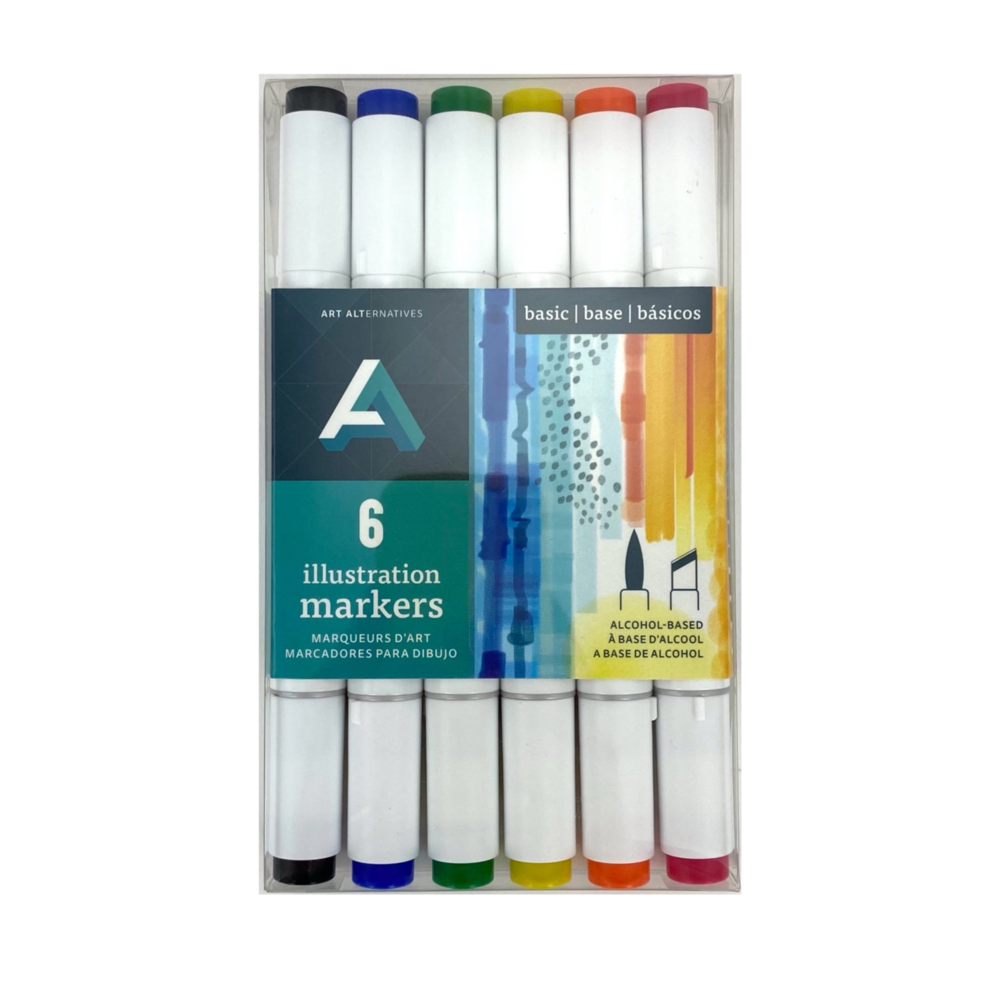Art Alternatives Illustration Marker Sets - Set of 6 / Primary by Art Alternatives - K. A. Artist Shop