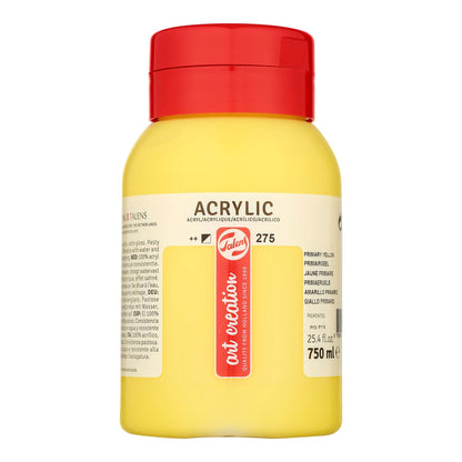 Talens Art Creation Acrylics - 750ml Jars - Primary Yellow by Royal Talens - K. A. Artist Shop