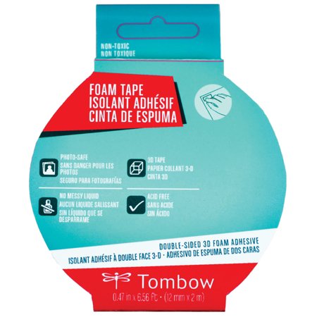 Tombow Foam Tape - 0.47" x 6.56' - Double-Sided 3D Foam Adhesive - by Tombow - K. A. Artist Shop