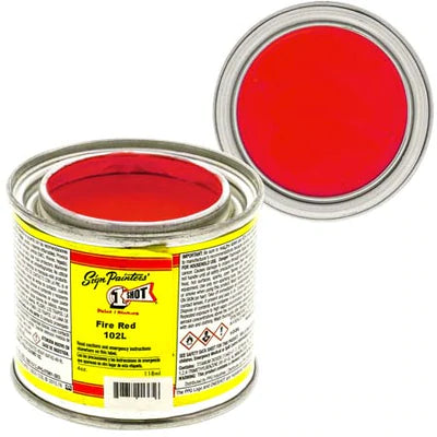 1 Shot Lettering Enamel Paint - 4 oz. - Fire Red by 1 Shot - K. A. Artist Shop