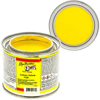 1 Shot Lettering Enamel Paint - 4 oz. - Lemon Yellow by 1 Shot - K. A. Artist Shop