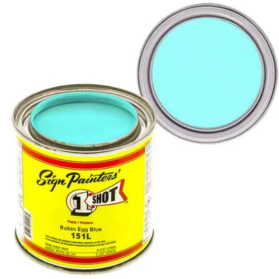 1 Shot Lettering Enamel Paint - 4 oz. - Robin's Egg Blue by 1 Shot - K. A. Artist Shop