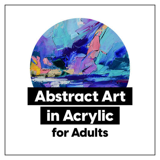 Abstract Art in Acrylic • 1-Day Painting Workshop - by K. A. Artist Shop Classroom - K. A. Artist Shop