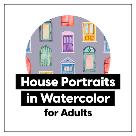 House Portraits in Watercolor • 1-Day Painting Workshop - by K. A. Artist Shop Classroom - K. A. Artist Shop
