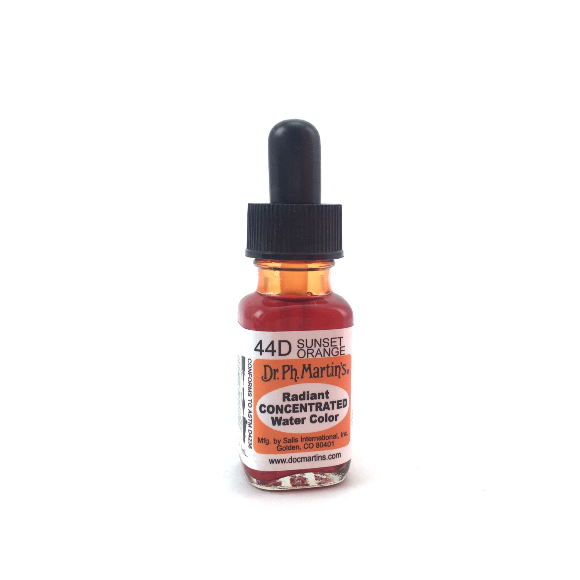 Dr. Ph. Martin's Radiant Concentrated Watercolor - .50 oz. - 44D - Sunset Orange by Dr. Ph. Martin’s - K. A. Artist Shop