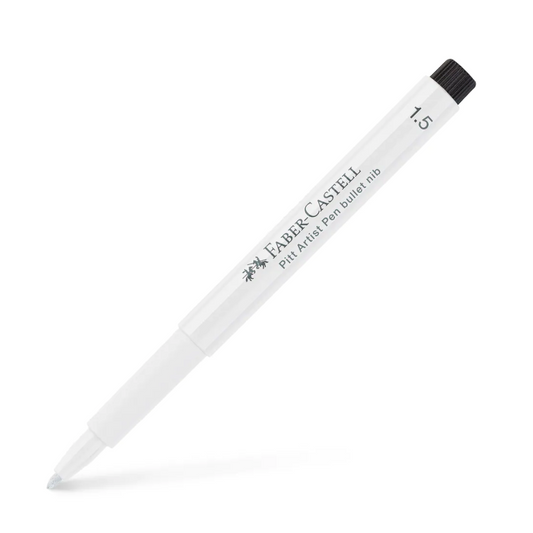 Faber-Castell Pitt Artist Pen - White Bullet Nib (1.5mm) - by Faber-Castell - K. A. Artist Shop