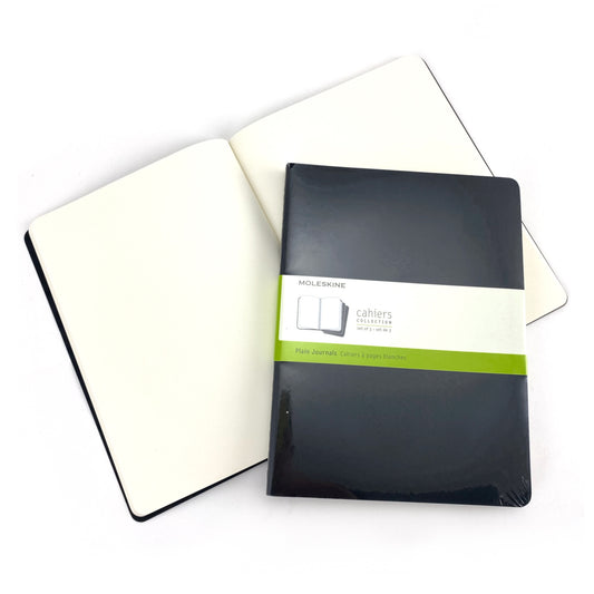 Moleskine Cahier Journals - 7.5 x 9.75 inches - Individual Notebook - Black / Plain by Moleskine - K. A. Artist Shop