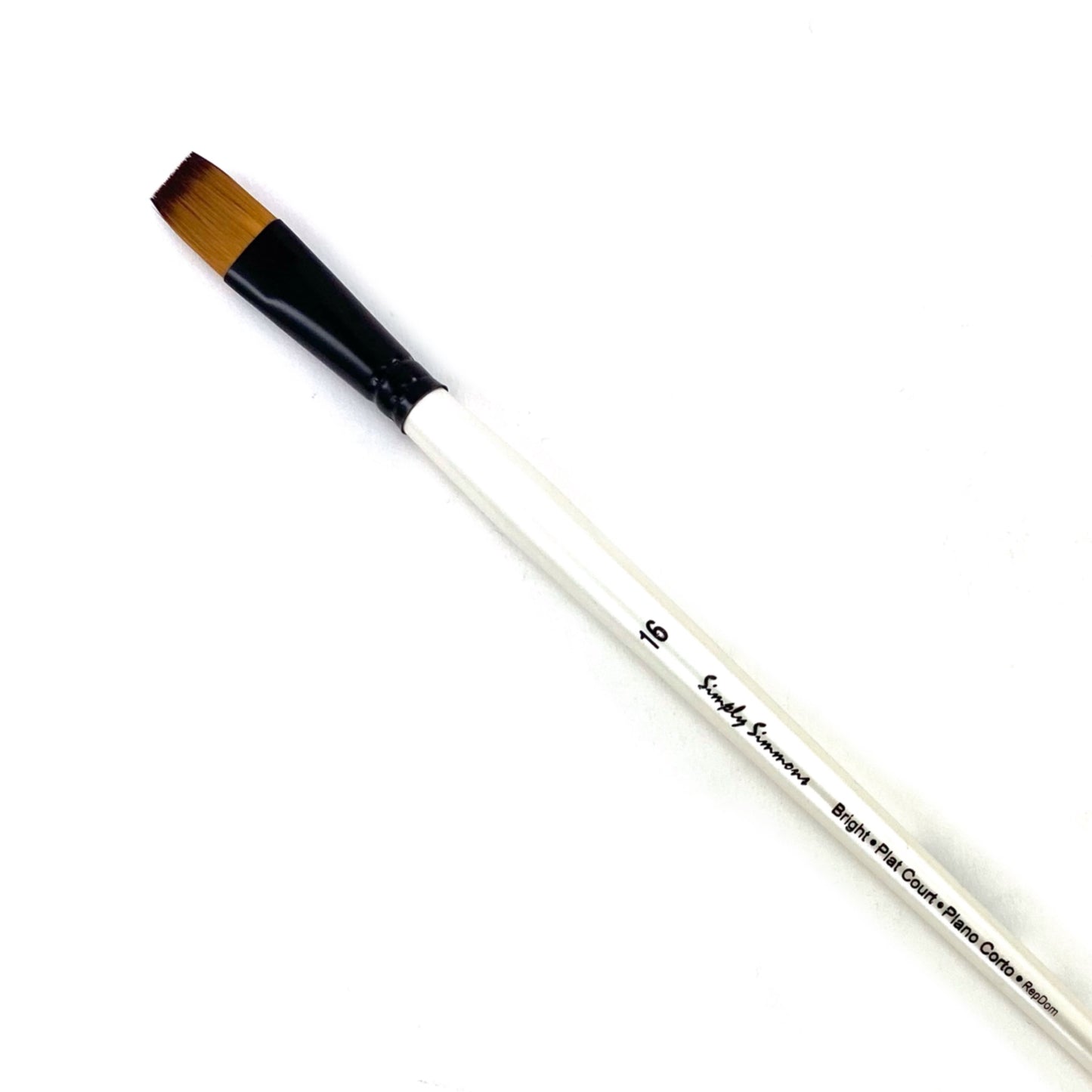 Simply Simmons All-Media Brush - Long Handle - Bright (Synthetic Bristle) / #16 by Robert Simmons - K. A. Artist Shop