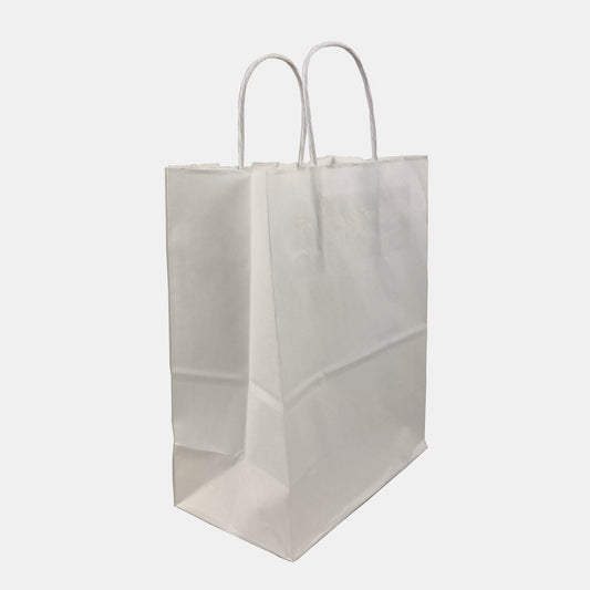 White Shopping Bags - Extra Small - by ULINE - K. A. Artist Shop