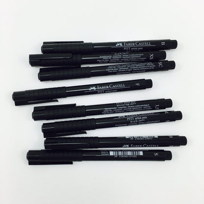 Faber-Castell PITT Artist Pens - Black Ink in Assorted Nibs - by Faber-Castell - K. A. Artist Shop
