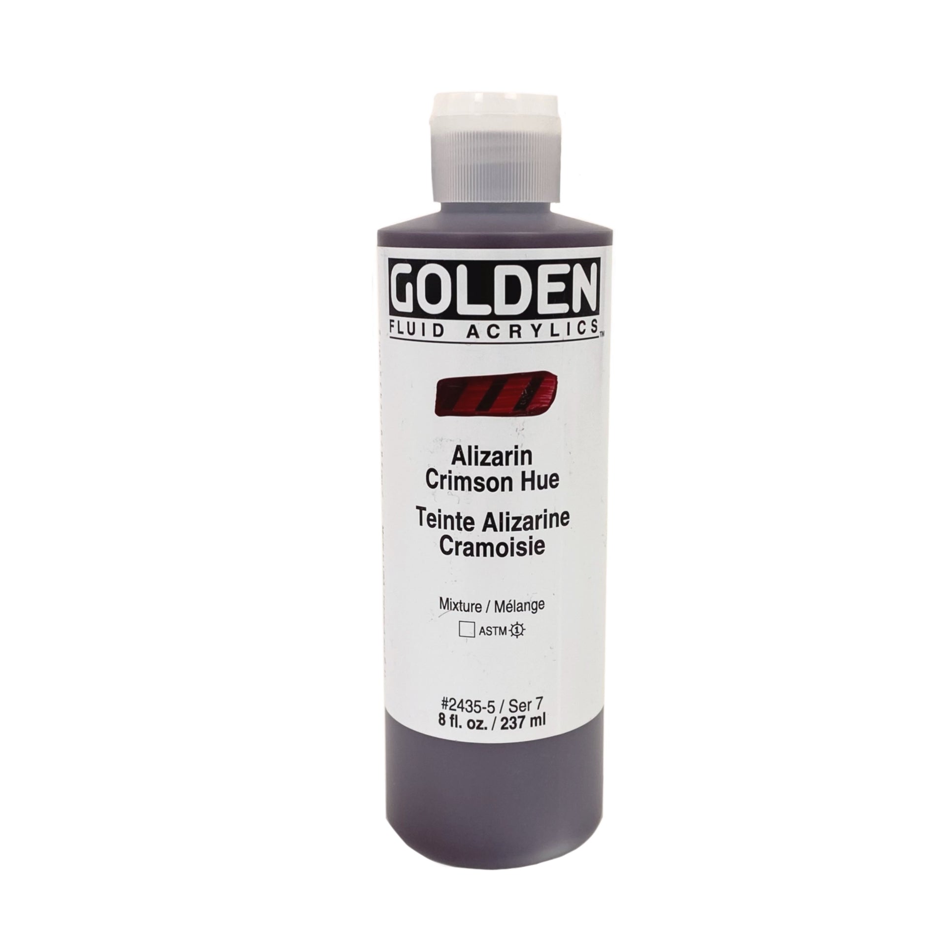 Golden Fluid Acrylic Paint, 4 oz, Alizarin Crimson Hue