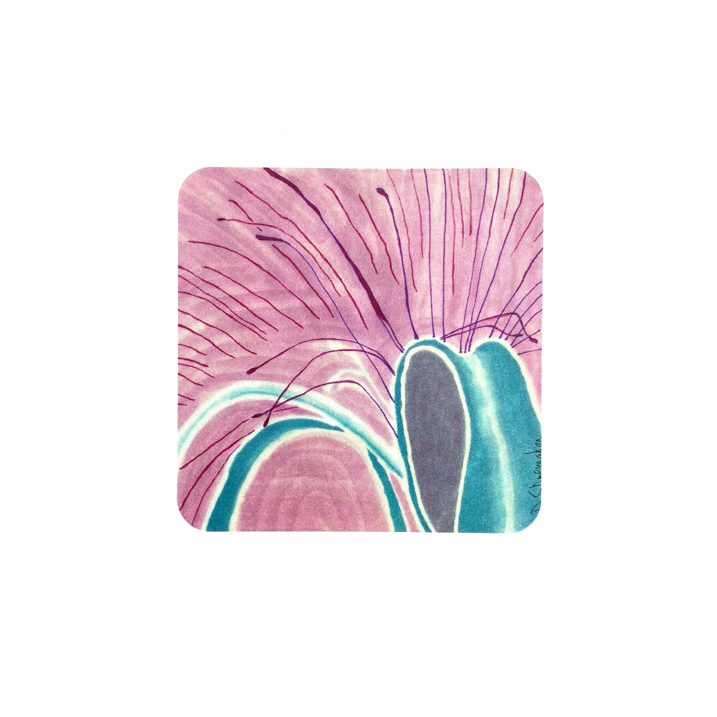 "Purple Bloom" Silk Florals Magnet by René Shoemaker - Purple Bloom by René Shoemaker - K. A. Artist Shop