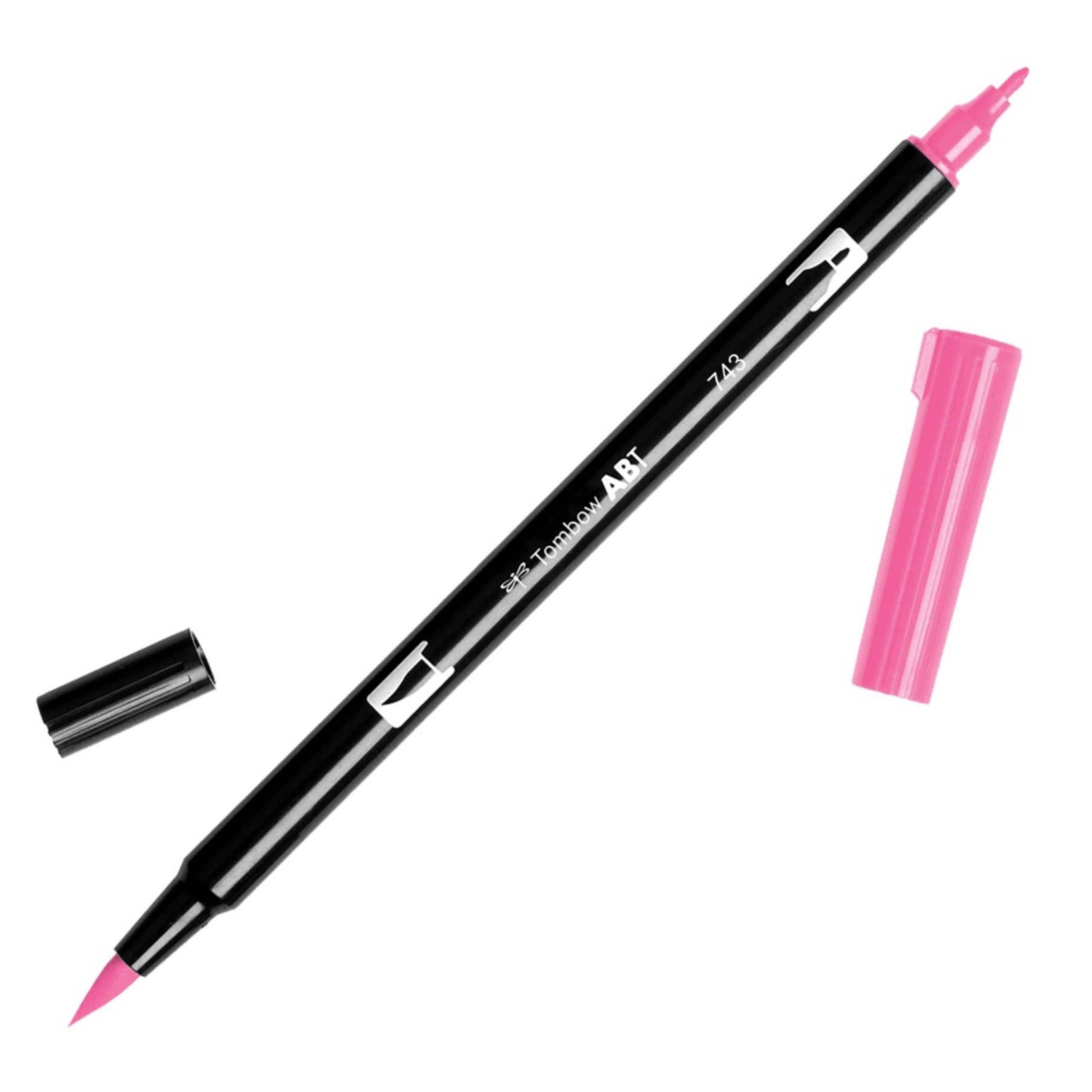 Tombow Dual Brush Pens - Individuals - 743 Hot Pink by Tombow - K. A. Artist Shop
