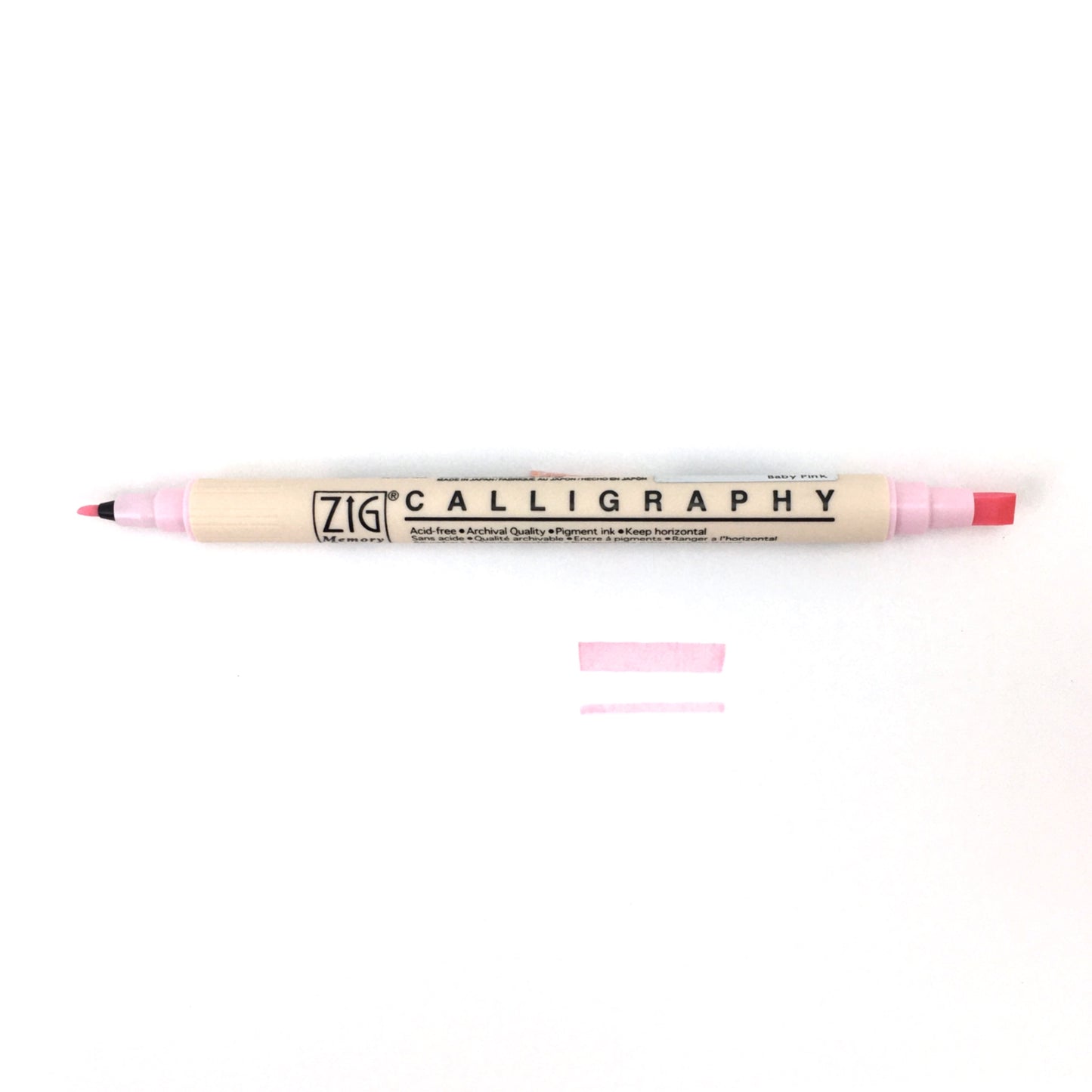 Kuretake Zig Calligraphy Double-Sided Markers - Matte - 026 - Baby Pink by Kuretake - K. A. Artist Shop