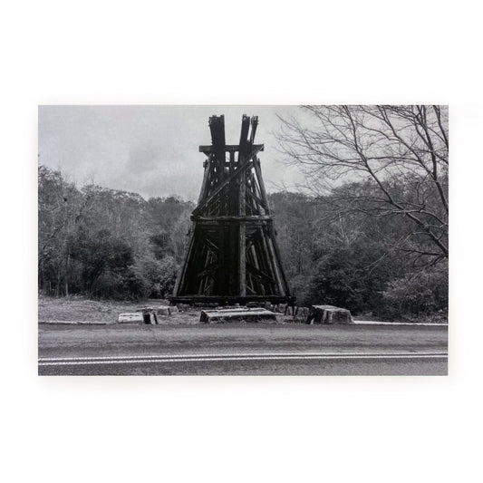 Athens, GA Postcards by Frances Hughes - R.E.M. Trestle in Black and White - by Frances Hughes - K. A. Artist Shop