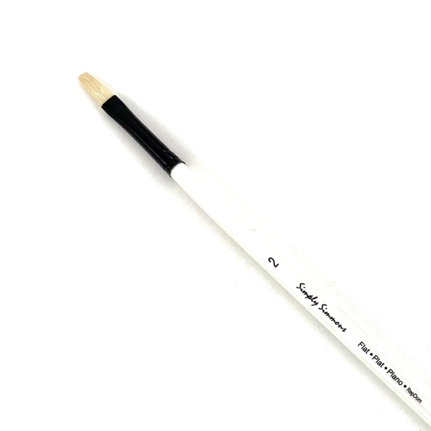 Simply Simmons All-Media Brush - Long Handle - Flat (Bristle) / #2 by Robert Simmons - K. A. Artist Shop