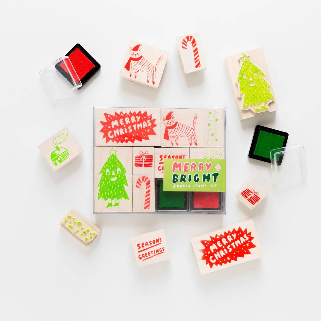 Merry And Bright Stamp Kit by Yellow Owl Workshop - by Yellow Owl Workshop - K. A. Artist Shop